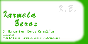karmela beros business card